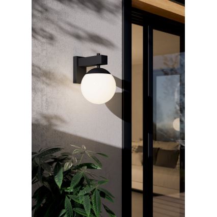 Eglo - Outdoor wall light 1xE27/40W/230V black IP44
