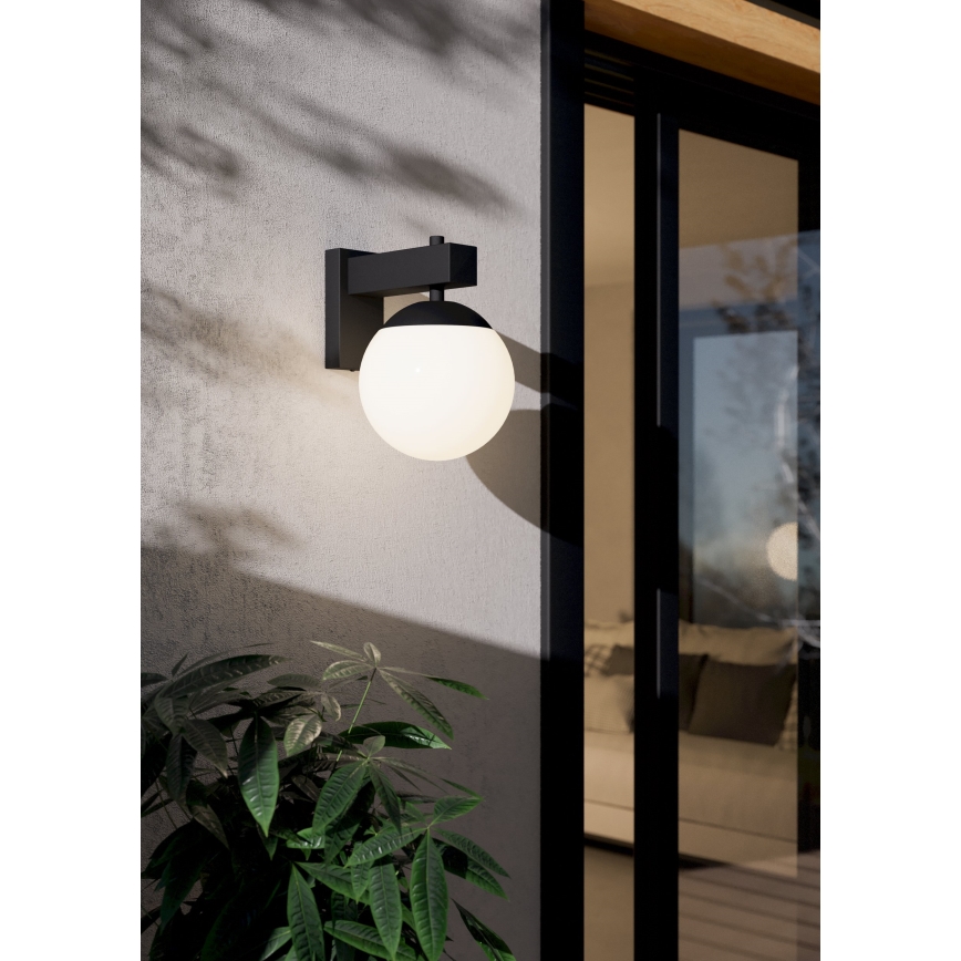 Eglo - Outdoor wall light 1xE27/40W/230V black IP44