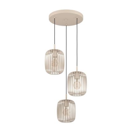 Eglo - Chandelier on a string 3xE27/40W/230V beige