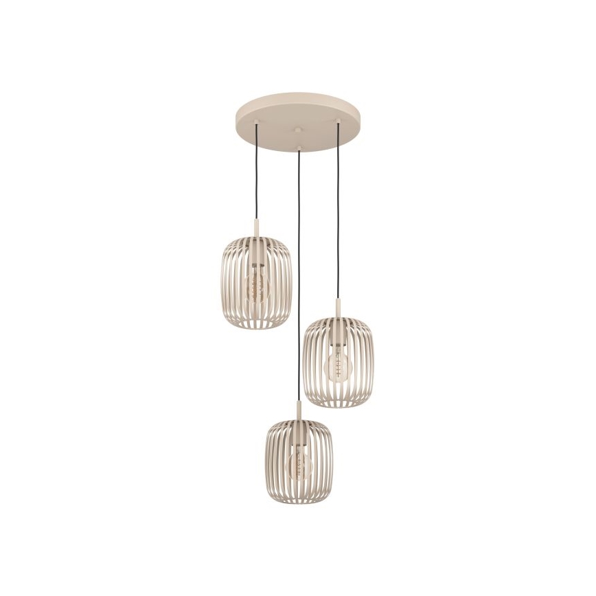 Eglo - Chandelier on a string 3xE27/40W/230V beige