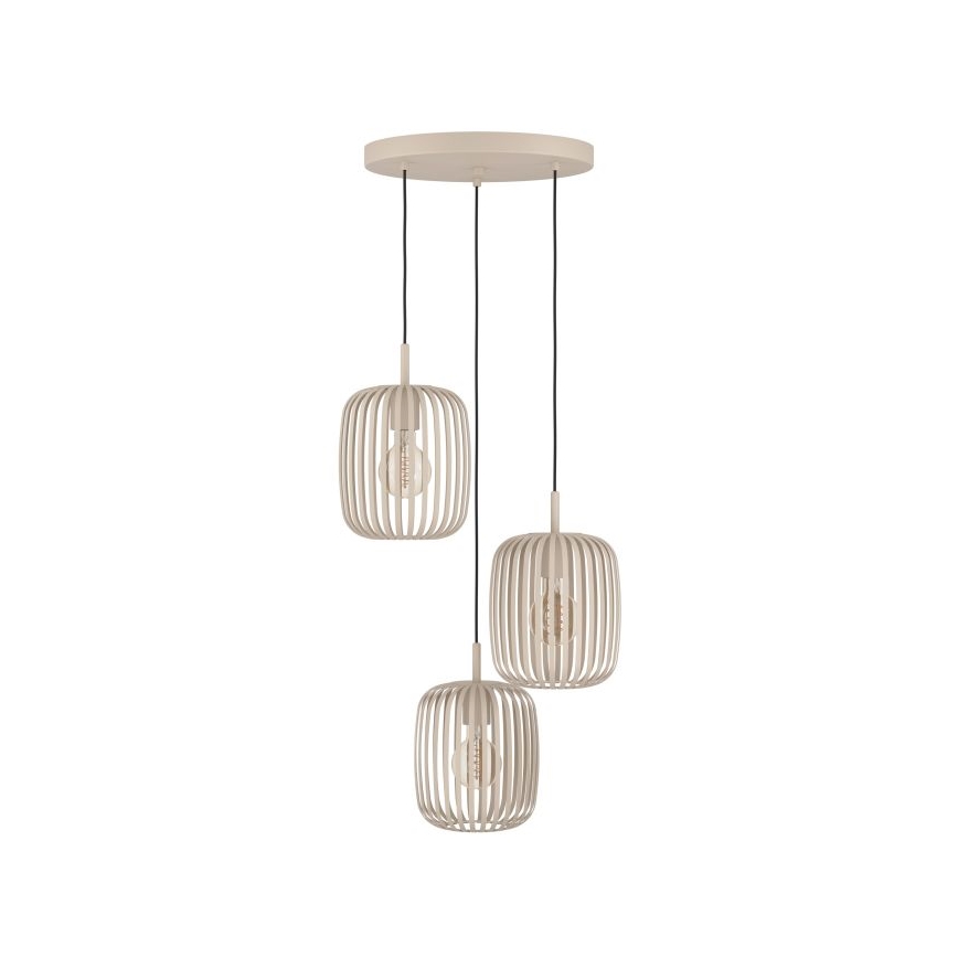 Eglo - Chandelier on a string 3xE27/40W/230V beige