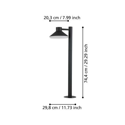 Eglo - LED Outdoor lamp 1xGU10/4,6W/230V IP44