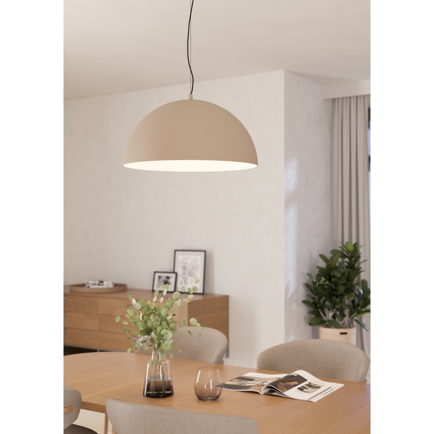 Eglo - Chandelier on a string 1xE27/40W/230V beige