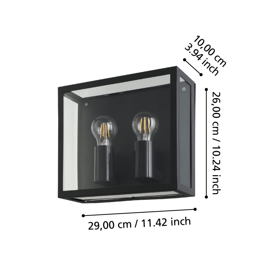 Eglo - Outdoor wall light 2xE27/40W/230V IP44