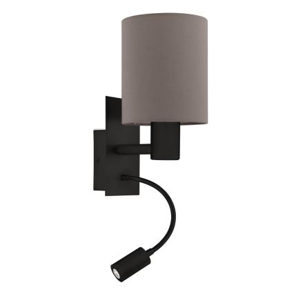 Eglo - LED Flexible light 1xE27/40W/230V + LED/3,8W brown