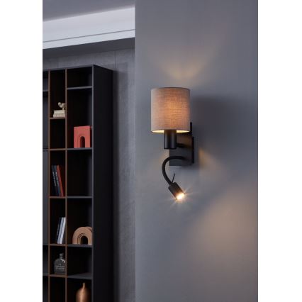 Eglo - LED Flexible light 1xE27/40W/230V + LED/3,8W brown