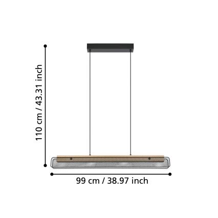 Eglo - LED RGBW Dimmable chandelier on a string LED/34W/230V 2700-6500K