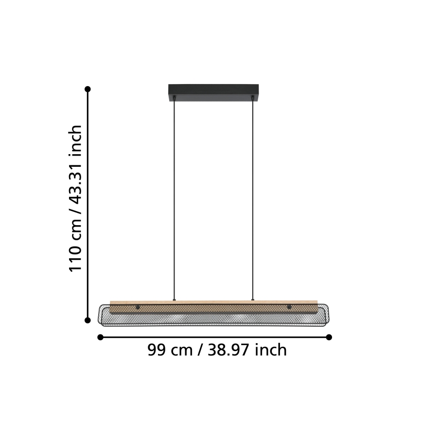 Eglo - LED RGBW Dimmable chandelier on a string LED/34W/230V 2700-6500K