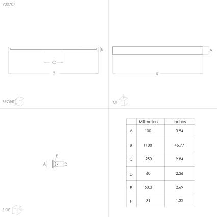 Eglo - LED Ceiling light LED/20,5W/230V 4000K 118,7 cm