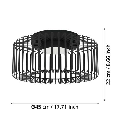 Eglo - LED RGBW Dimmable ceiling light LED/22W/230V 2700-6500K