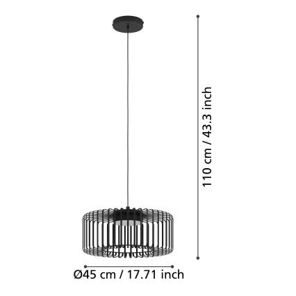 Eglo - LED RGBW Dimmable chandelier on a string LED/22W/230V 2700-6500K