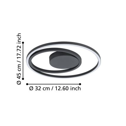 Eglo - RGBW Dimmable ceiling light LED/21,5W/230V