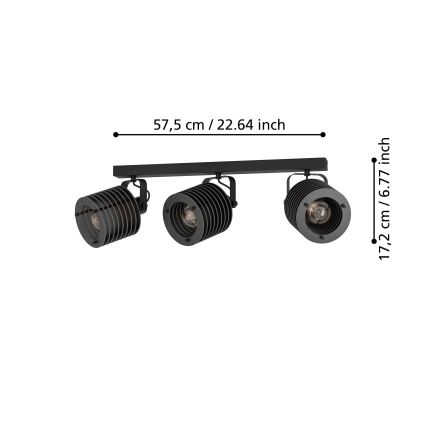 Eglo - Spotlight 3xE27/40W/230V