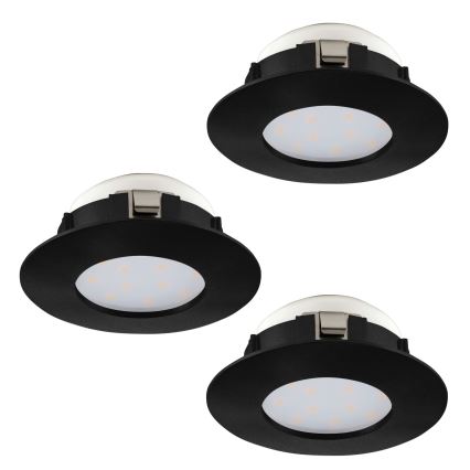 Eglo - SET 3x LED Bathroom recessed light PINEDA LED/4,9W/230V IP44