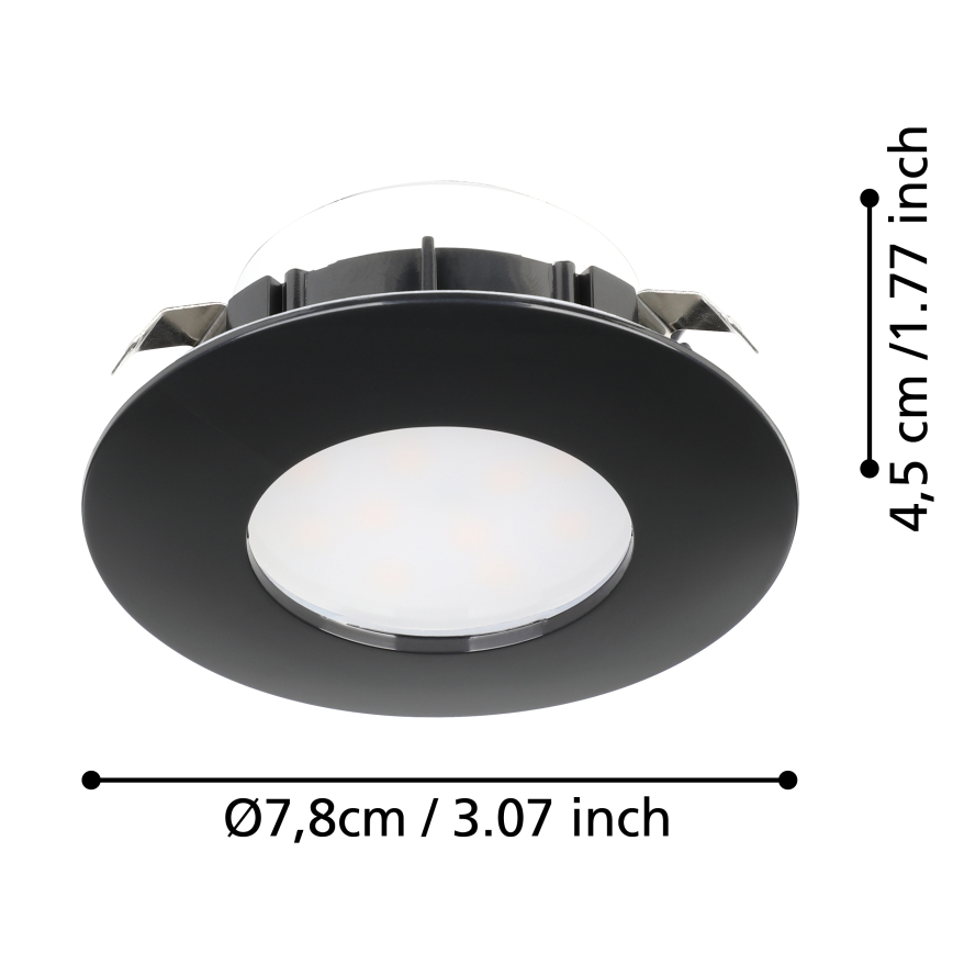Eglo - SET 3x LED Bathroom recessed light PINEDA LED/4,9W/230V IP44