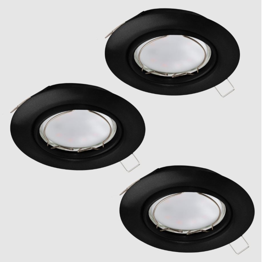 Eglo - SET 3x LED Recessed light PENETO 1xGU10/4,6W/230V