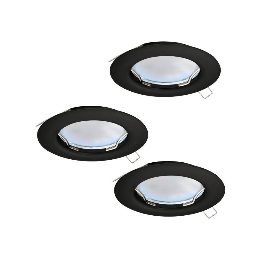 Eglo - SET 3x LED Recessed light PENETO 1xGU10/2,8W/230V