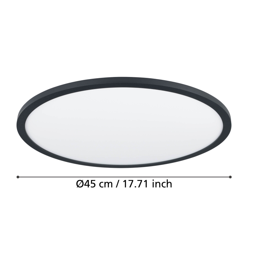 Eglo - LED Dimmable ceiling light LED/33,5W/230V d. 45 cm black