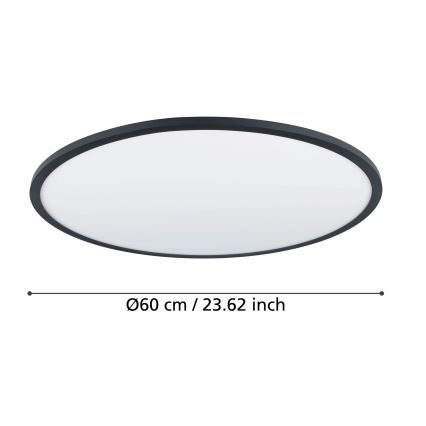 Eglo - LED Dimmable ceiling light LED/41W/230V d. 60 cm black