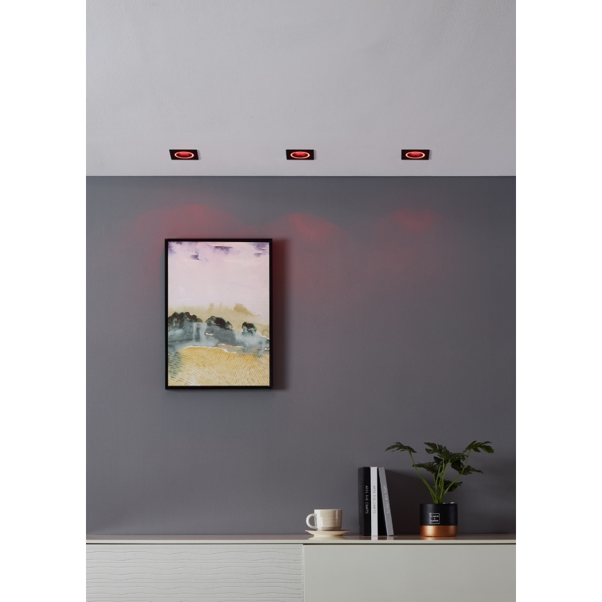 Eglo - LED RGBW Dimmable recessed light LED/4,7W/230V black