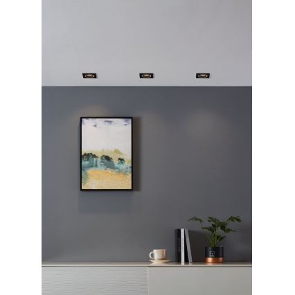 Eglo - LED RGBW Dimmable recessed light LED/4,7W/230V black