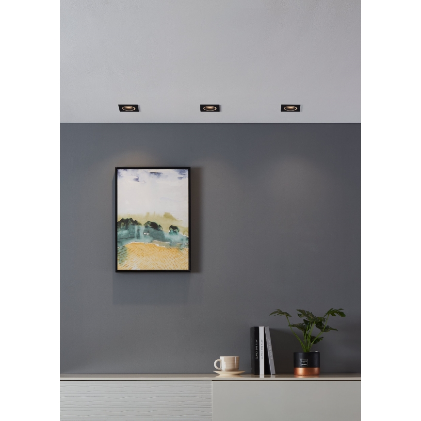Eglo - LED RGBW Dimmable recessed light LED/4,7W/230V black