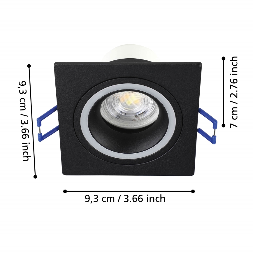 Eglo - LED RGBW Dimmable recessed light LED/4,7W/230V black