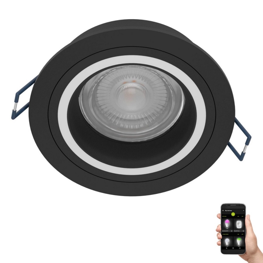 Eglo - LED RGBW Dimmable recessed light LED/4,7W/230V black