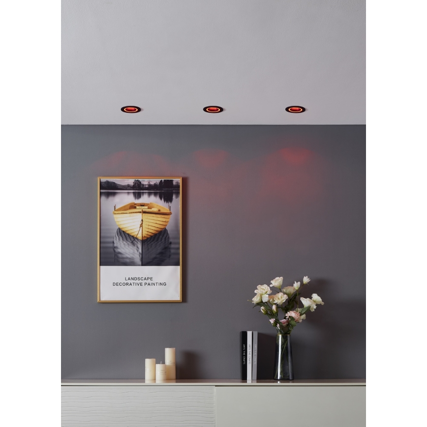Eglo - LED RGBW Dimmable recessed light LED/4,7W/230V black