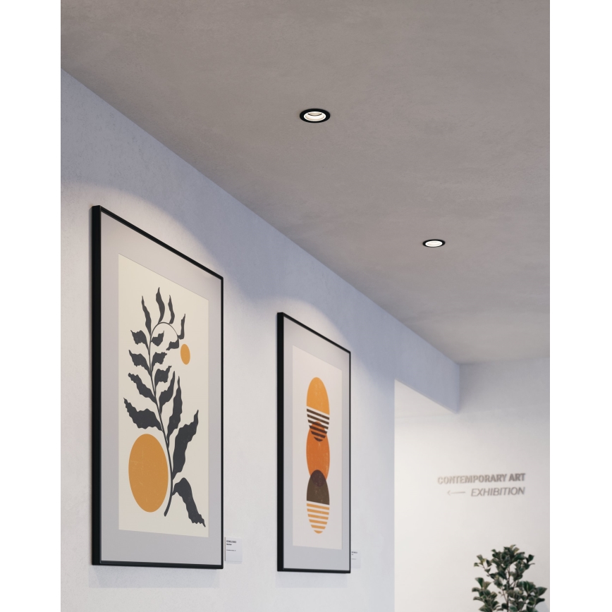 Eglo - LED RGBW Dimmable recessed light LED/4,7W/230V black