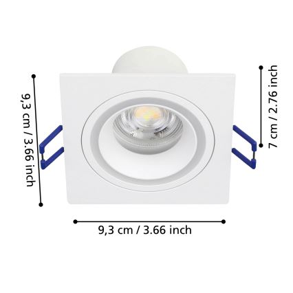Eglo - LED RGBW Dimmable recessed light LED/4,7W/230V white