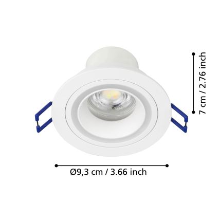 Eglo - LED RGBW Dimmable recessed light LED/4,7W/230V white