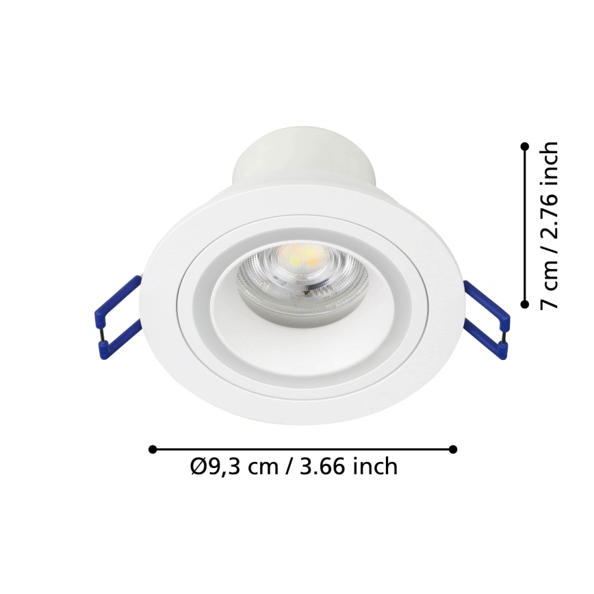Eglo - LED RGBW Dimmable recessed light LED/4,7W/230V white
