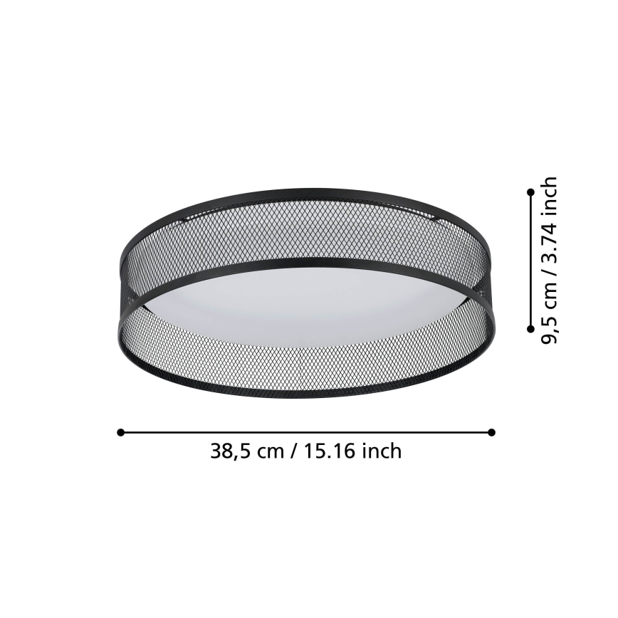 Eglo - LED Ceiling light LED/20W/230V black