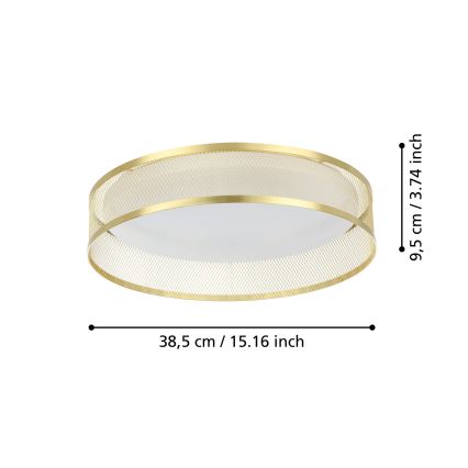 Eglo - LED Ceiling light LED/20W/230V gold