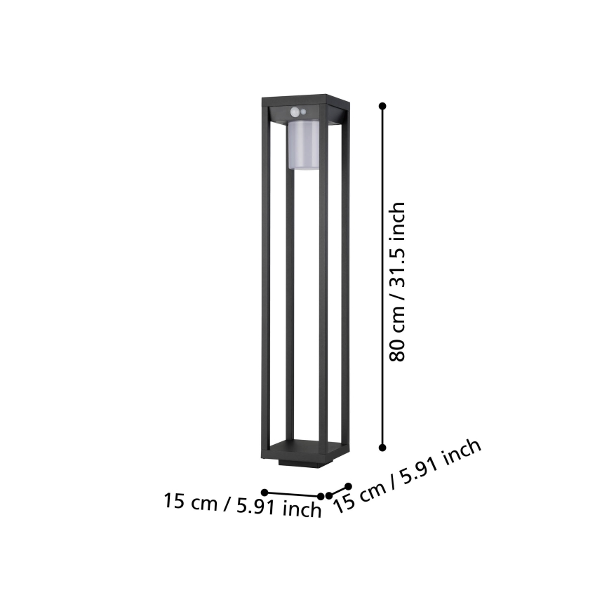 Eglo - LED Solar lamp with sensor LED/3,7W/3,7V 2000 mAh IP44