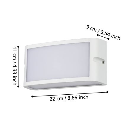 Eglo - LED Outdoor wall light LED/10,5W/230V white IP54