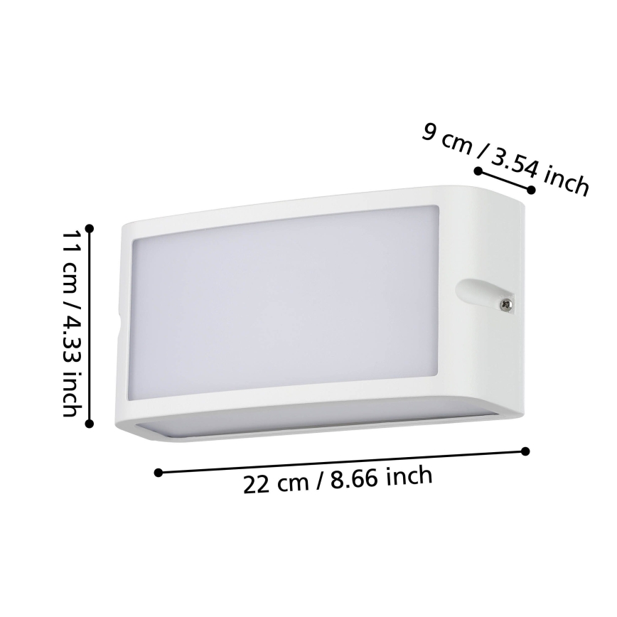 Eglo - LED Outdoor wall light LED/10,5W/230V white IP54