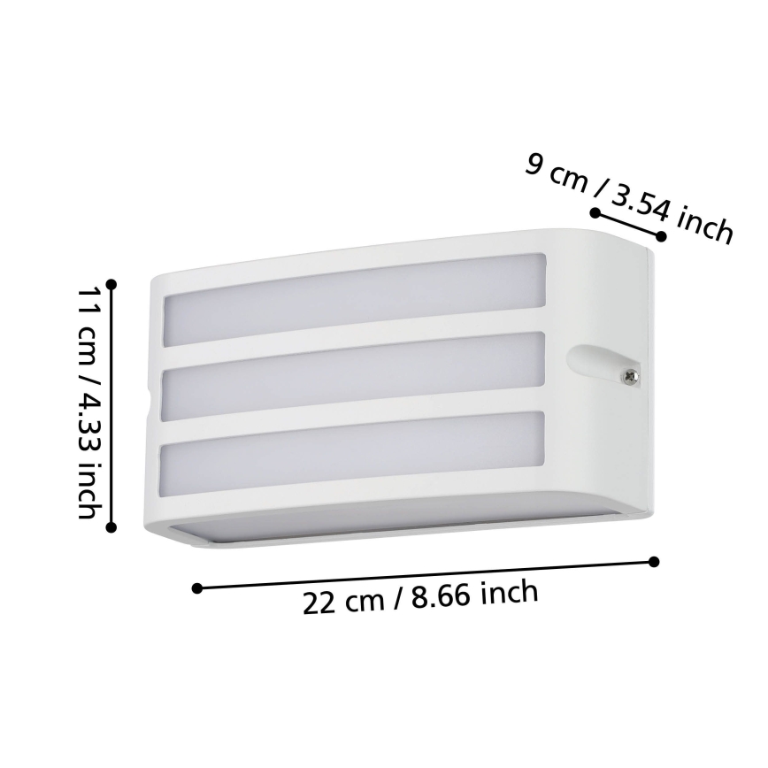 Eglo - Outdoor wall light 1xE27/40W/230V white IP54