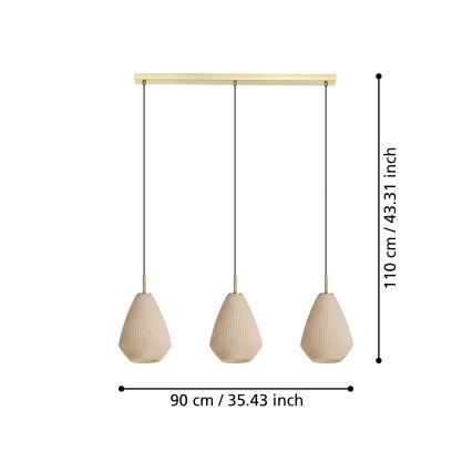 Eglo - Chandelier on a string 3xE27/40W/230V