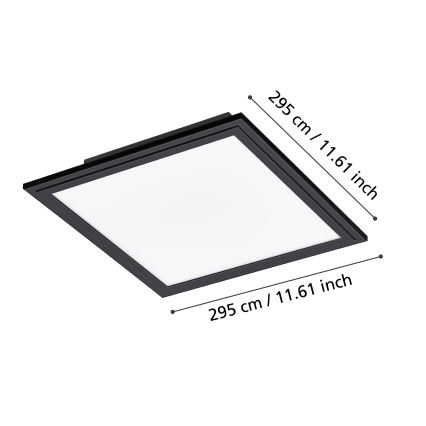 Eglo - LED Ceiling light LED/14W/230V 30x30 cm black
