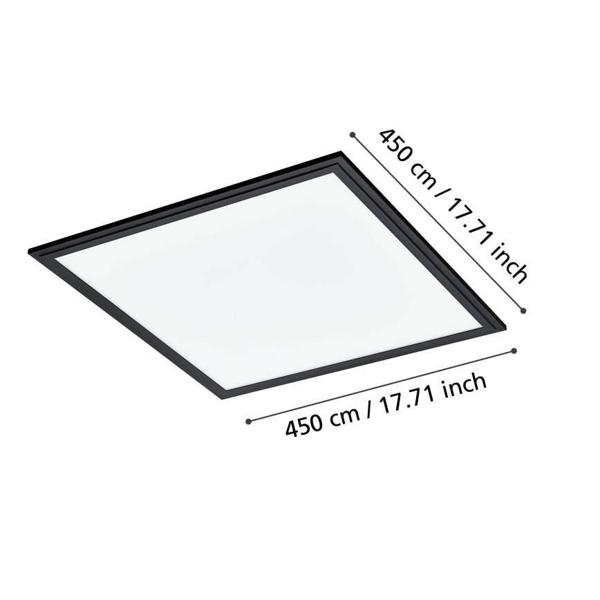 Eglo - LED Ceiling light LED/21,5W/230V 45x45 cm black