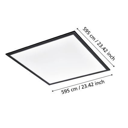 Eglo - LED Ceiling light LED/33W/230V 60x60 cm black