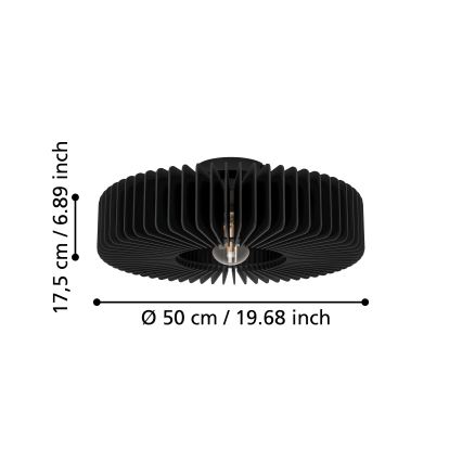 Eglo - Ceiling light 1xE27/40W/230V black