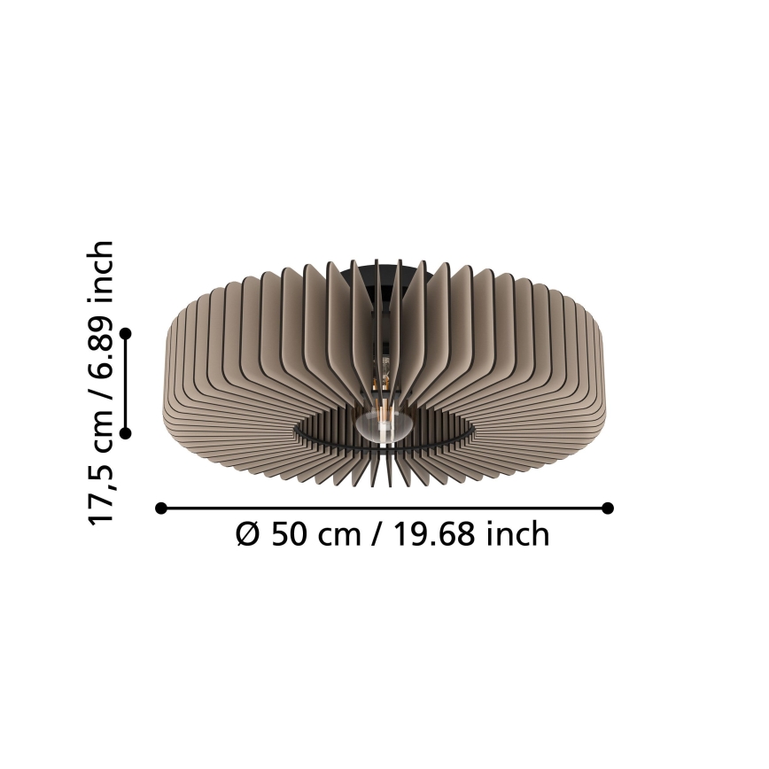 Eglo - Ceiling light 1xE27/40W/230V grey