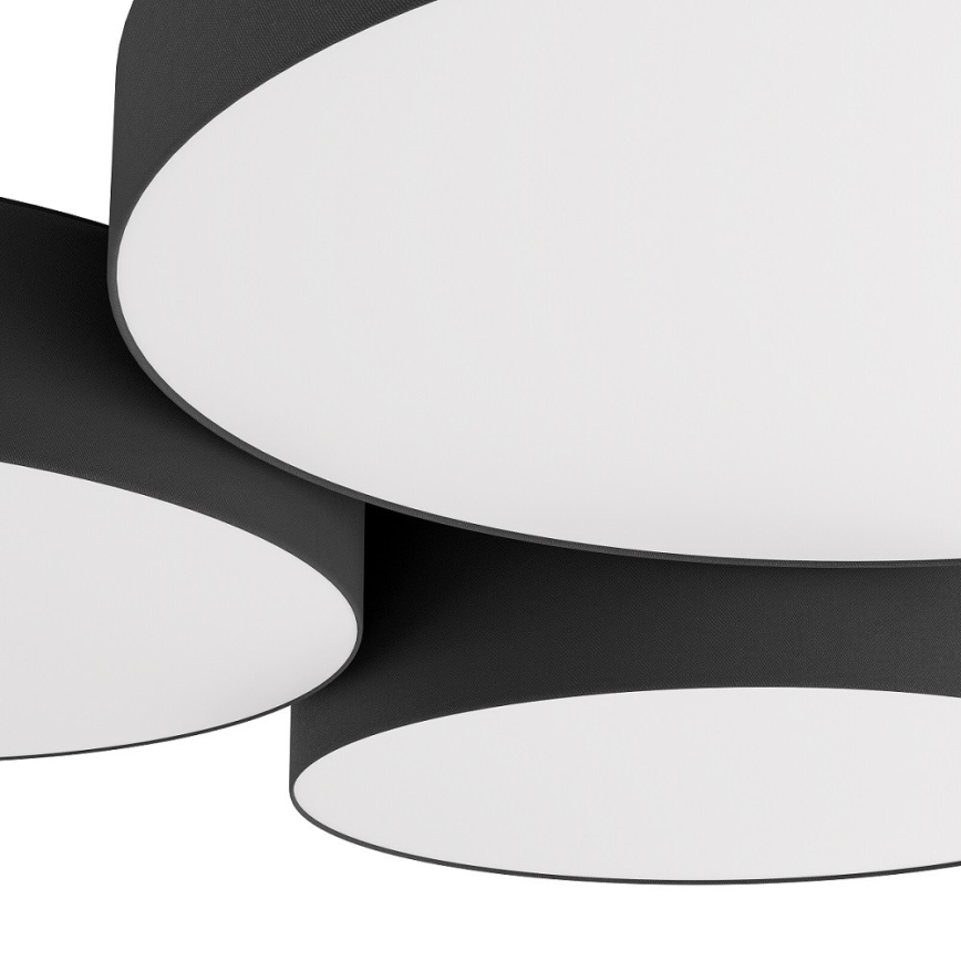 Eglo - RGBW Dimmable ceiling light 3xLED/7,5W/230V 2700-6500K black