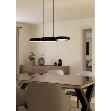 Eglo - LED RGBW Dimmable chandelier on a string 3xLED/7,5W/230V 2700-6500K black