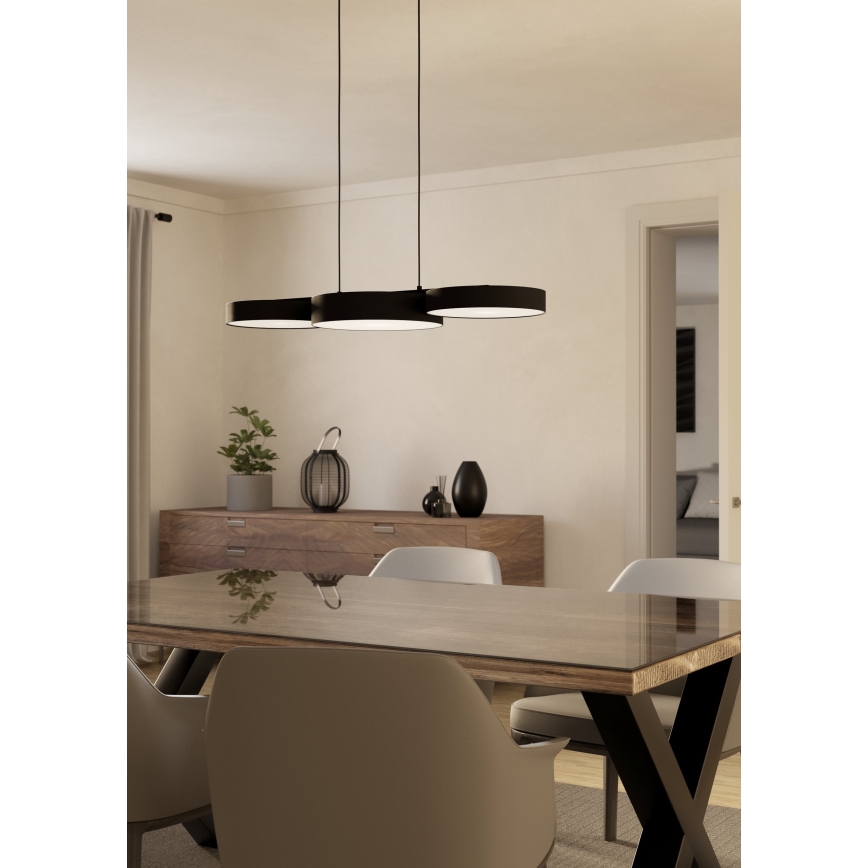 Eglo - LED RGBW Dimmable chandelier on a string 3xLED/7,5W/230V 2700-6500K black