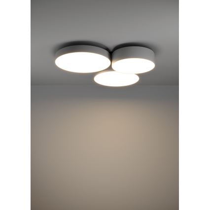 Eglo - LED RGBW Dimmable ceiling light 3xLED/7,5W/230V 2700-6500K grey