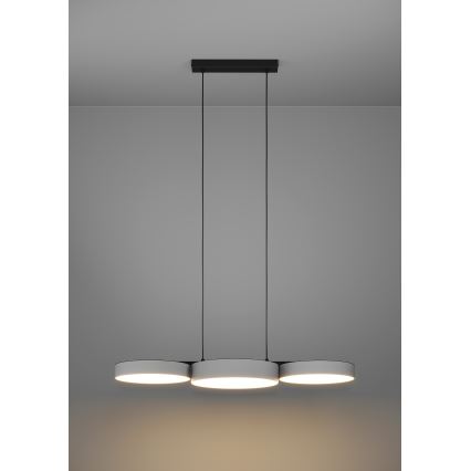 Eglo - LED RGBW Dimmable chandelier on a string 3xLED/7,5W/230V 2700-6500K grey
